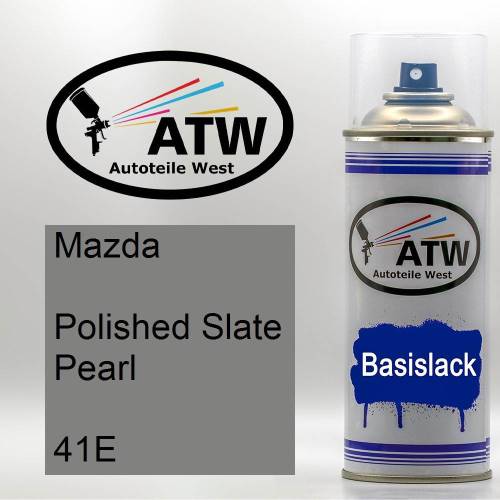 Mazda, Polished Slate Pearl, 41E: 400ml Sprühdose, von ATW Autoteile West.